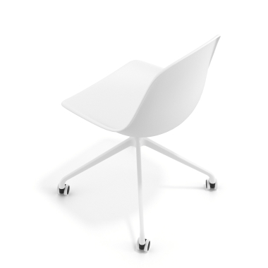 chaise de reunion blanche blanc avec roulettes plastique sans accoudoirs 7