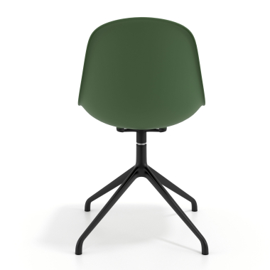chaise de reunion noire vert base pyramide plastique sans accoudoirs 4