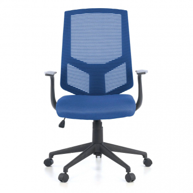 chaise pivotante bleu archer maille accoudoirs fixes soutien lombaire 3