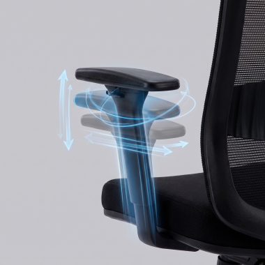 chaise teletravail noir task maille accoudoirs reglables 1d soutien lombaire appui tete 8