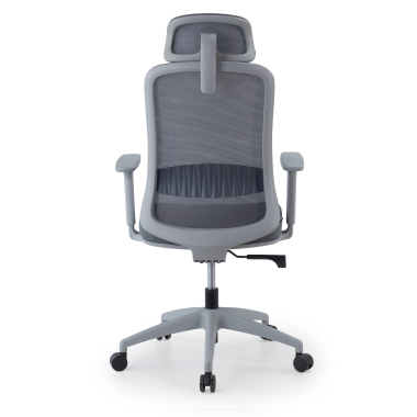 chaise teletravail blanc gris task maille accoudoirs reglables 1d soutien lombaire appui tete 10