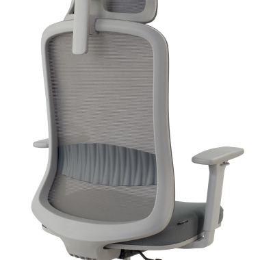 chaise teletravail blanc gris task maille accoudoirs reglables 1d soutien lombaire appui tete 11