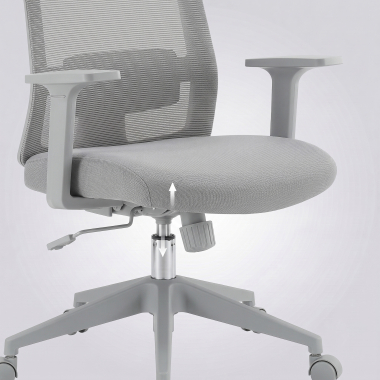 chaise teletravail blanc gris aria maille accoudoirs reglables 1d soutien lombaire appui tete 16