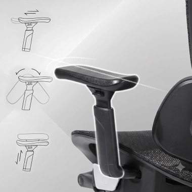 chaise ergonomique noir chaise ergonomique zen maille accoudoirs reglables 3d double soutien lombaire appui tete 9