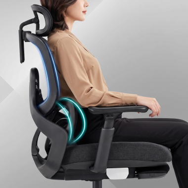 chaise ergonomique noir chaise ergonomique zen maille accoudoirs reglables 3d double soutien lombaire appui tete 5