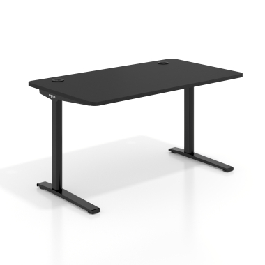 bureau professionnel noir pure black structure blanche 1