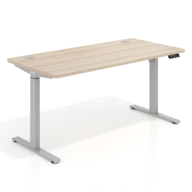 bureau assis debout aluminio flax oak erghos go 1