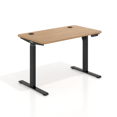 bureau assis debout noir red oak erghos go 1