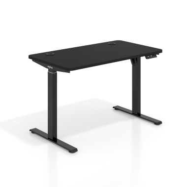 bureau assis debout noir pure black erghos go 1