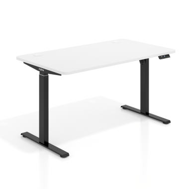 bureau assis debout noir warm white erghos go 1