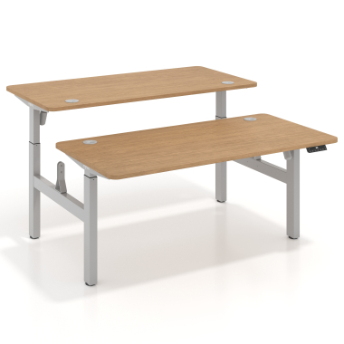 bureau assis debout aluminio red oak erghos go 1
