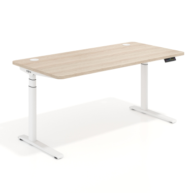 bureau assis debout blanc flax oak erghos icon 1