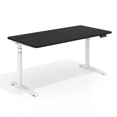 bureau assis debout blanc pure black erghos icon 1