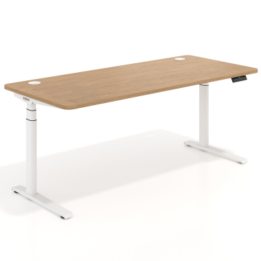 bureau assis debout blanc red oak erghos icon 1