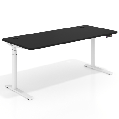 bureau assis debout blanc pure black erghos icon 1
