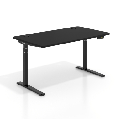 bureau assis debout noir pure black erghos icon 1