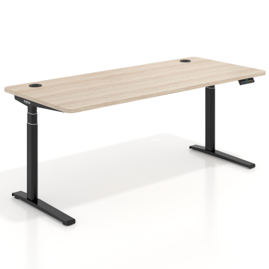 bureau assis debout noir flax oak erghos icon 1
