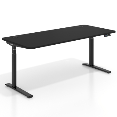 bureau assis debout noir pure black erghos icon 1