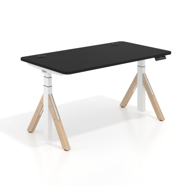 bureau assis debout blanc pure black erghos nature 1