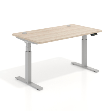 bureau assis debout aluminio flax oak erghos pro 1