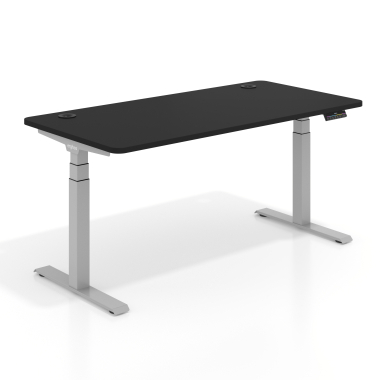 bureau assis debout aluminio pure black erghos pro 1