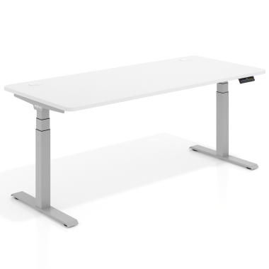 bureau assis debout aluminio warm white erghos pro 1