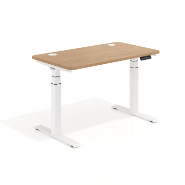 bureau assis debout blanc red oak erghos pro 1