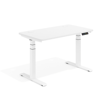 bureau assis debout blanc warm white erghos pro 1