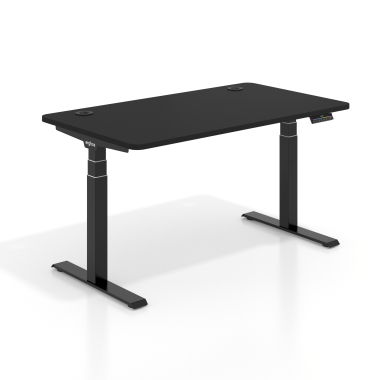 bureau assis debout noir pure black erghos pro 1