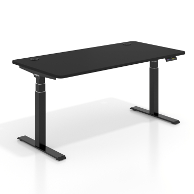 bureau assis debout noir pure black erghos pro 1