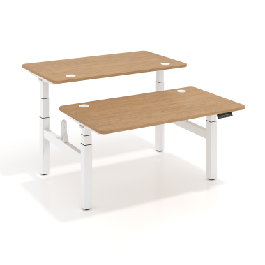 bureau assis debout blanc red oak erghos pro 1