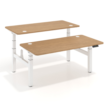bureau assis debout blanc red oak erghos pro 1