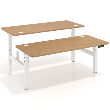bureau assis debout blanc red oak erghos pro 1