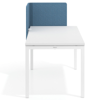 Séparateur de bureau latéral rabattable Sileo, tissu phonoabsorbant