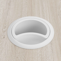 Passe-câbles rond pour bureau Ø80 mm avec pot à crayons