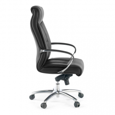 fauteuil de bureau noir dos haut cuir naturel cuir authentique accoudoirs rembourres 4