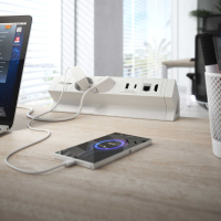 Multiprise pour bureau Powerhub, 2 prises, USB, HDMI et RJ45