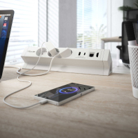 Multiprise pour bureau Powerhub, 3 prises, USB, HDMI et RJ45