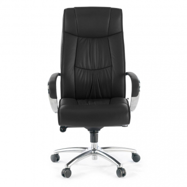 fauteuil de bureau noir dos haut cuir naturel cuir authentique accoudoirs rembourres 3