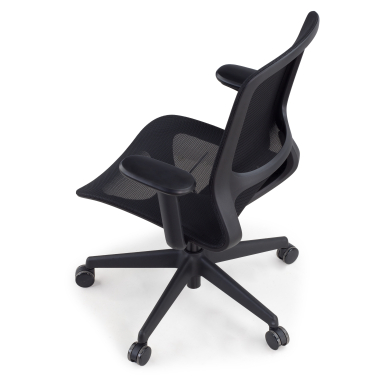 chaise de bureau design noir muse maille accoudoirs reglables 3d 8
