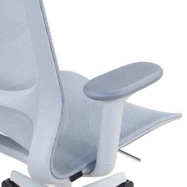 chaise de bureau design gris muse maille accoudoirs reglables 3d 5