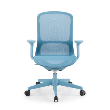 chaise de bureau design bleu muse maille accoudoirs reglables 3d 3