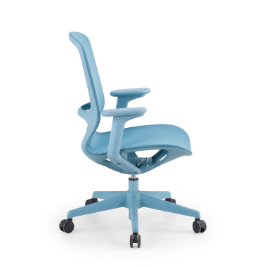 chaise de bureau design bleu muse maille accoudoirs reglables 3d 4