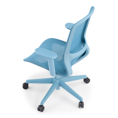 chaise de bureau design bleu muse maille accoudoirs reglables 3d 8