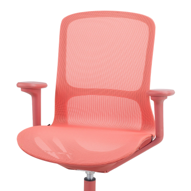 chaise de bureau design rouge muse maille accoudoirs reglables 3d 5