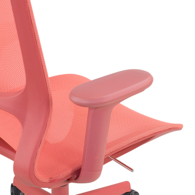 chaise de bureau design rouge muse maille accoudoirs reglables 3d 7