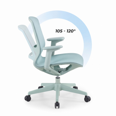 chaise de bureau design vert muse maille accoudoirs reglables 3d 9