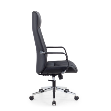 fauteuil de direction noir armani cuir authentique accoudoirs fixes 4
