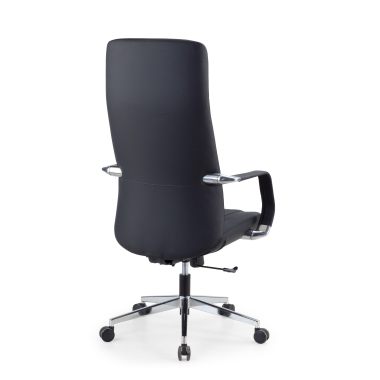 fauteuil de direction noir armani cuir authentique accoudoirs fixes 8
