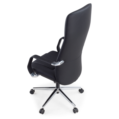 fauteuil de direction noir armani cuir authentique accoudoirs fixes 9